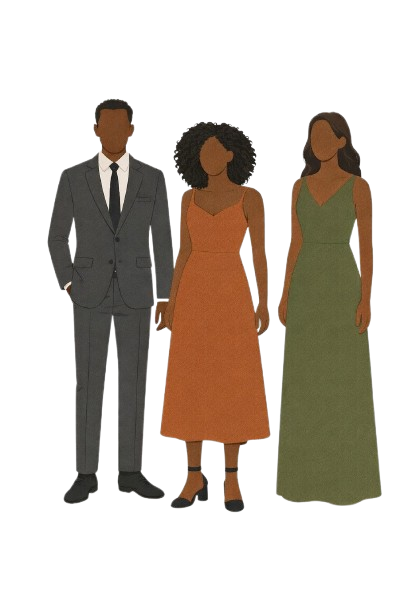 Exemplo de traje social para cerimônia no campo